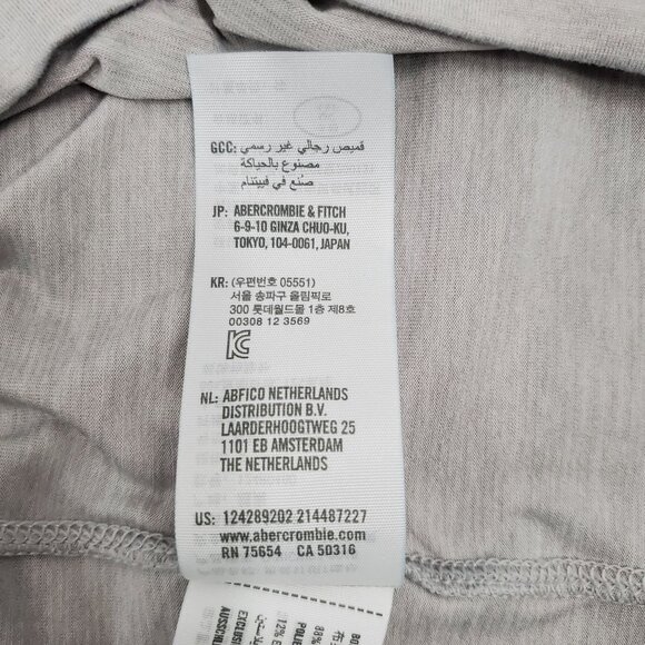 Abercrombie & Fitch Men's Air Knit Contrast Raglan Long Sleeve T-Shirt Small - Picture 9 of 11